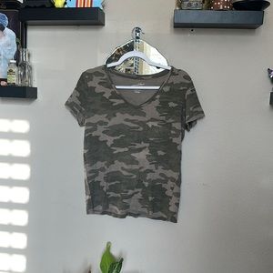 Camo V neck